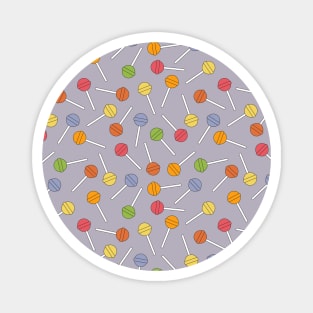 Happy Lollipop Sugar Candy Pattern - Blue Magnet